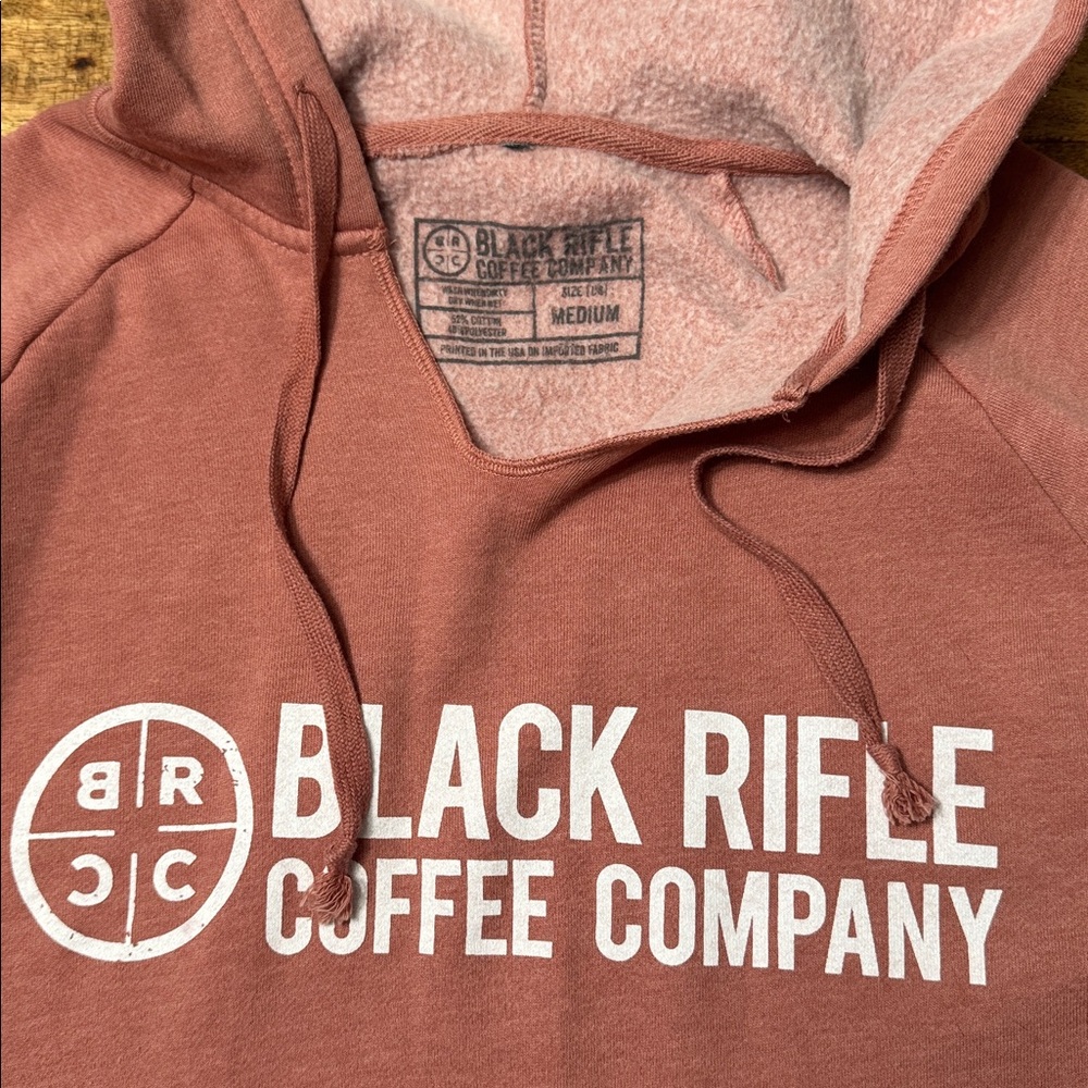 Black Rifle Coffee Company dusty pink pullover hoodie sweater - Picture 2 of 6